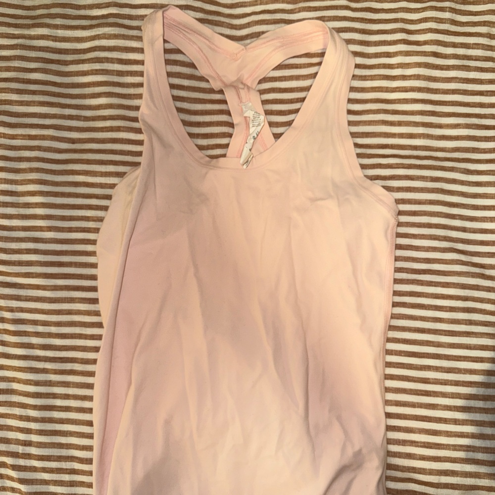 Lululemon Soft Pink Racerback Top, full length